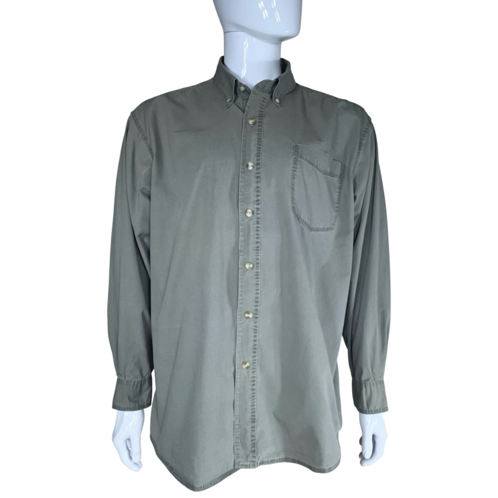 RedHead Men’s Khaki Green Lightweight Long Sleeve Workwear Button Down